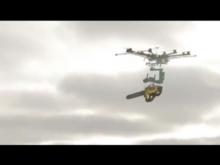 Killerdrone   октокоптер с бензопилой на радиоуправлении.